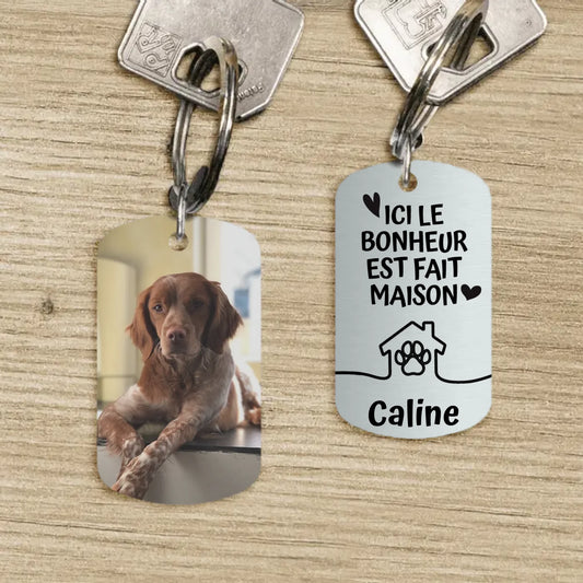 Fait maison - Porte-clés Dog Tag personnalisé