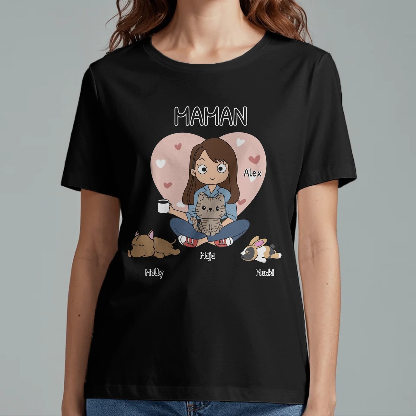 Meilleurs parents d'animaux - T-Shirt personnalisé (Style BD)