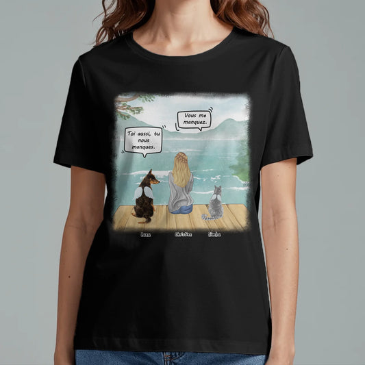 Tu me manques - T-Shirt personnalisé