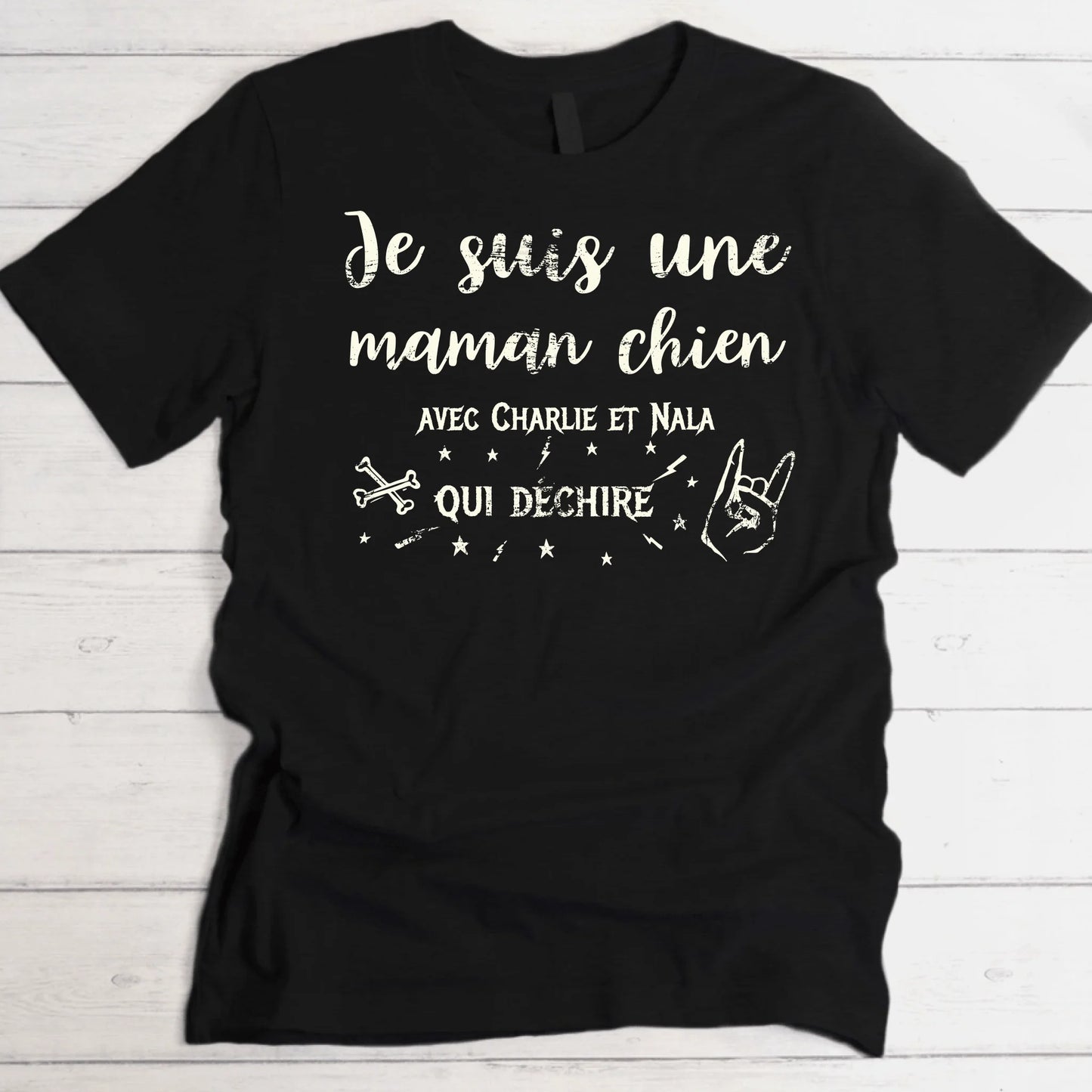 Je suis une maman chien qui déchire - T-Shirt personnalisé