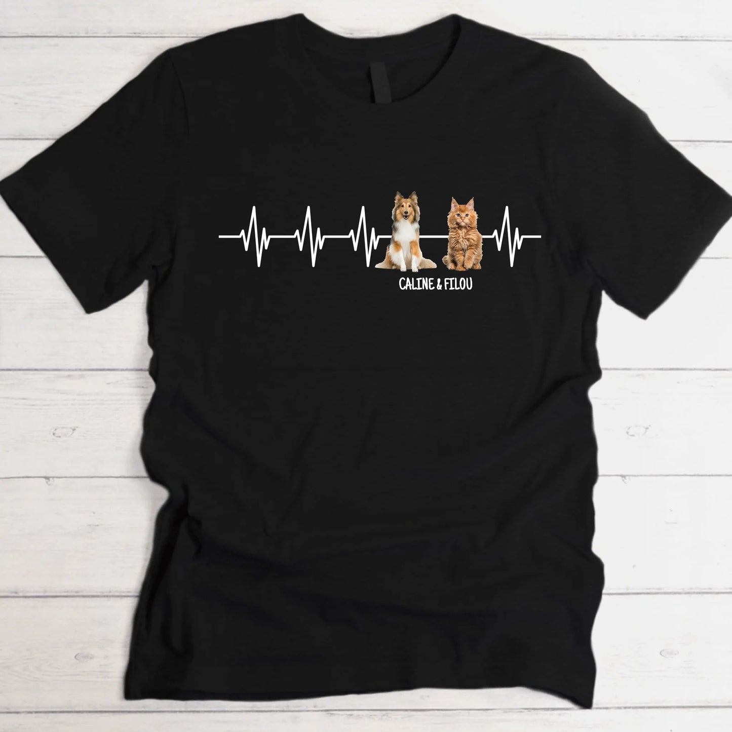 Animaux et battement de cœur - T-Shirt personnalisé