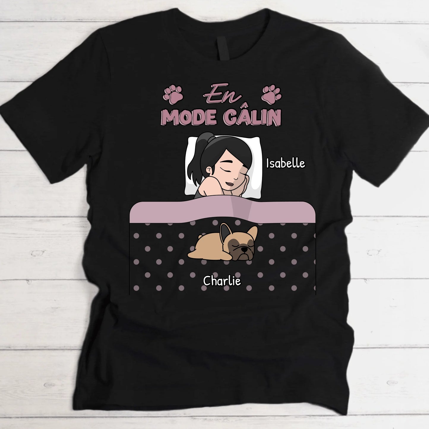 Câlins avec mes amis à poils - T-Shirt personnalisé