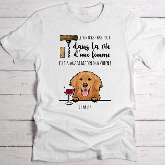 Vin et Wouaf - T-Shirt personnalisé