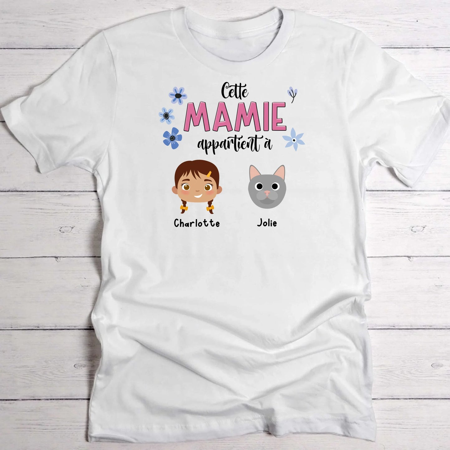 Cette mamie appartient à - T-Shirt personnalisé