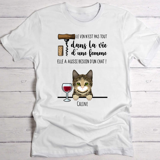 Vin et Miaou - T-Shirt personnalisé