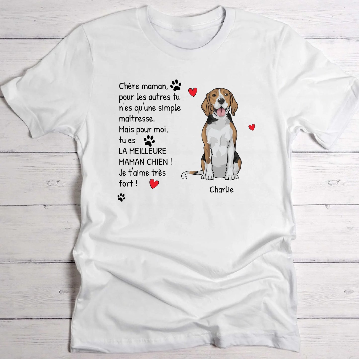 Meilleure maman chien du monde - T-Shirt personnalisé