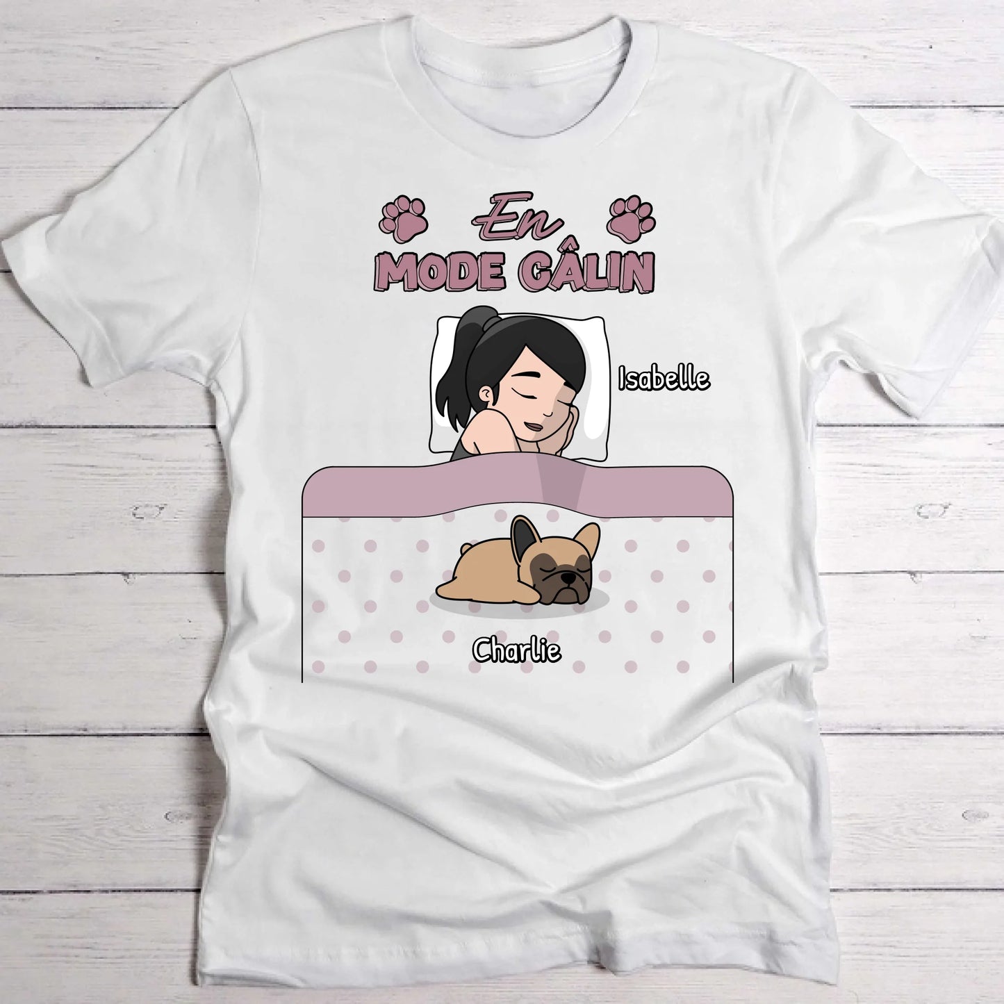 Câlins avec mes amis à poils - T-Shirt personnalisé