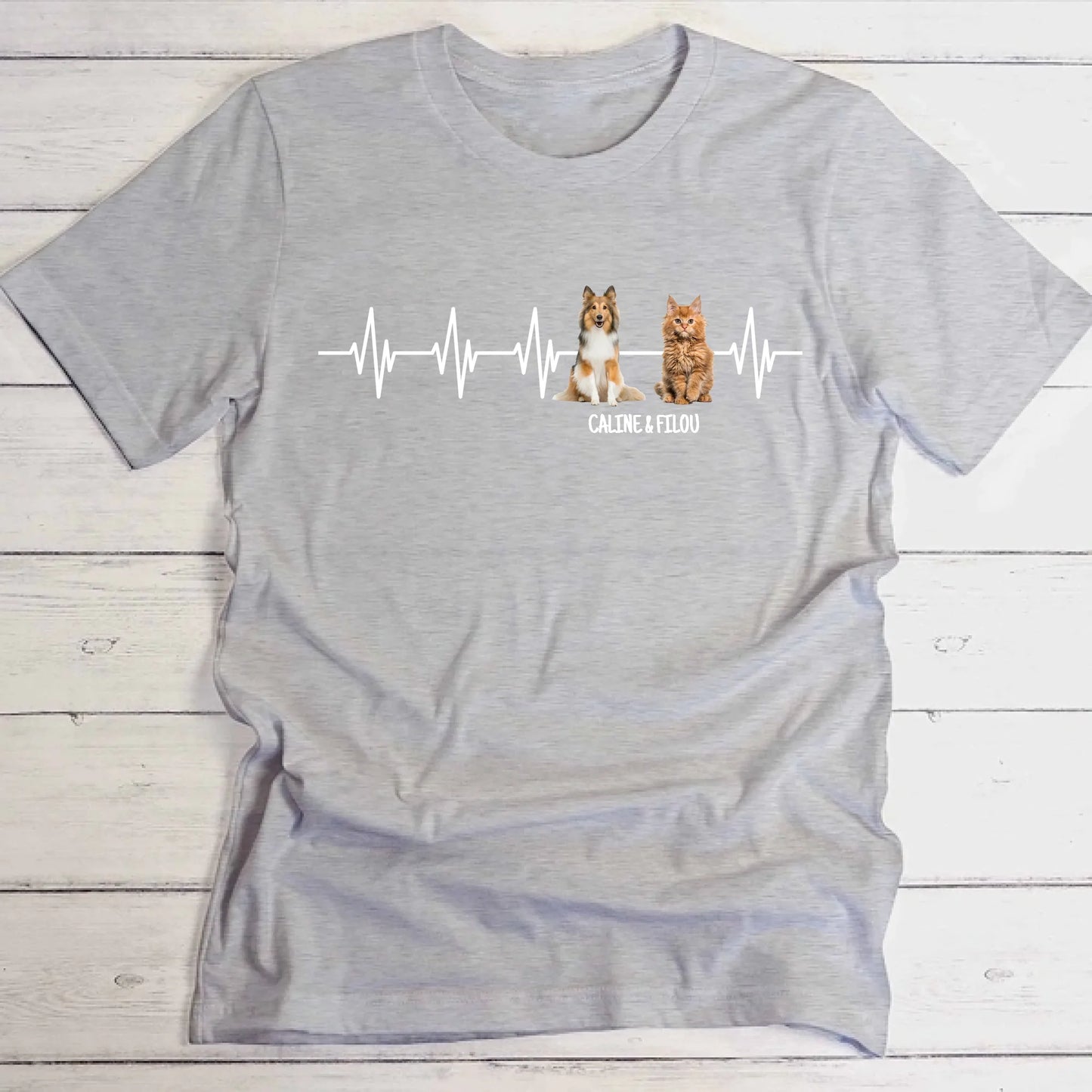 Animaux et battement de cœur - T-Shirt personnalisé