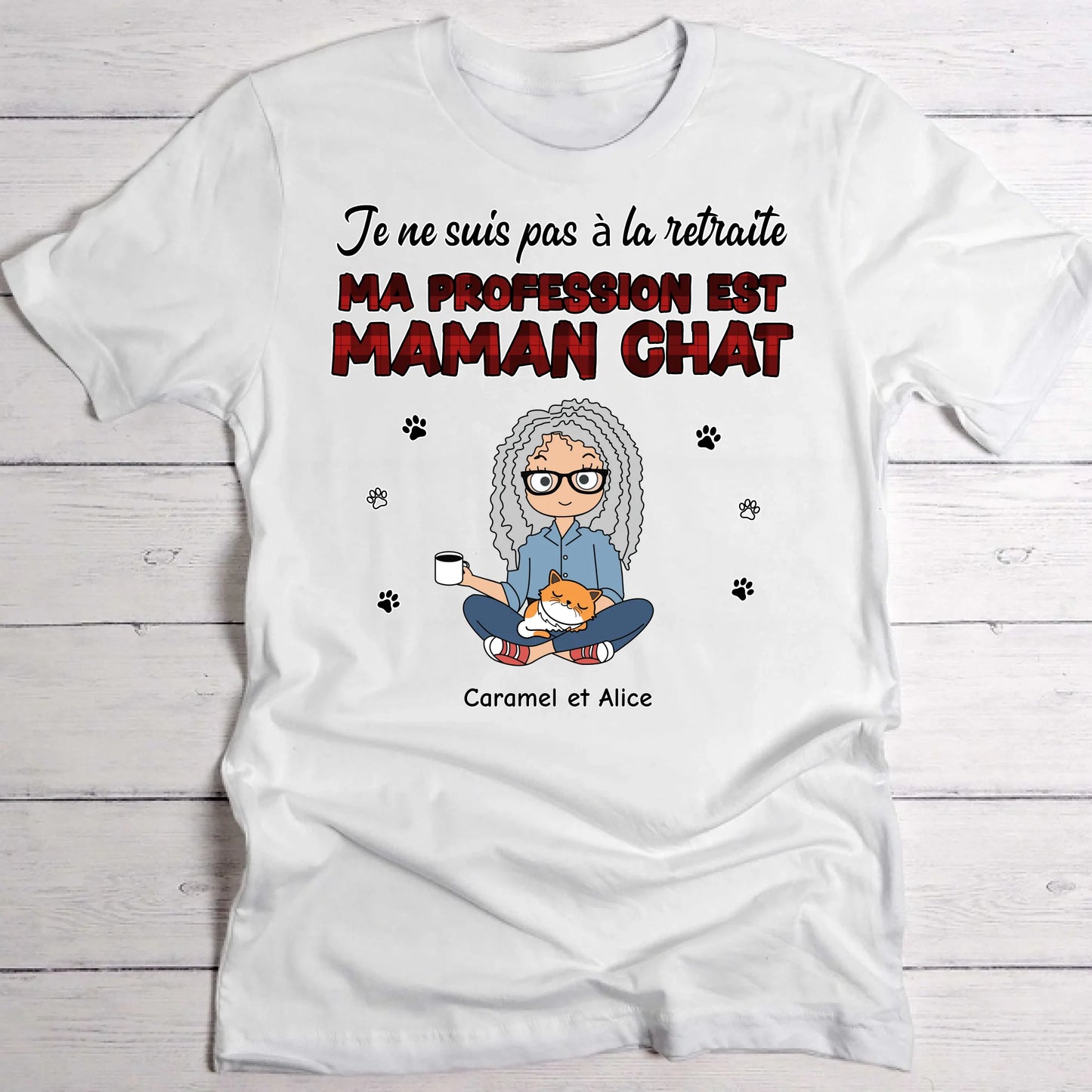 Parent à temps plein - T-Shirt personnalisé