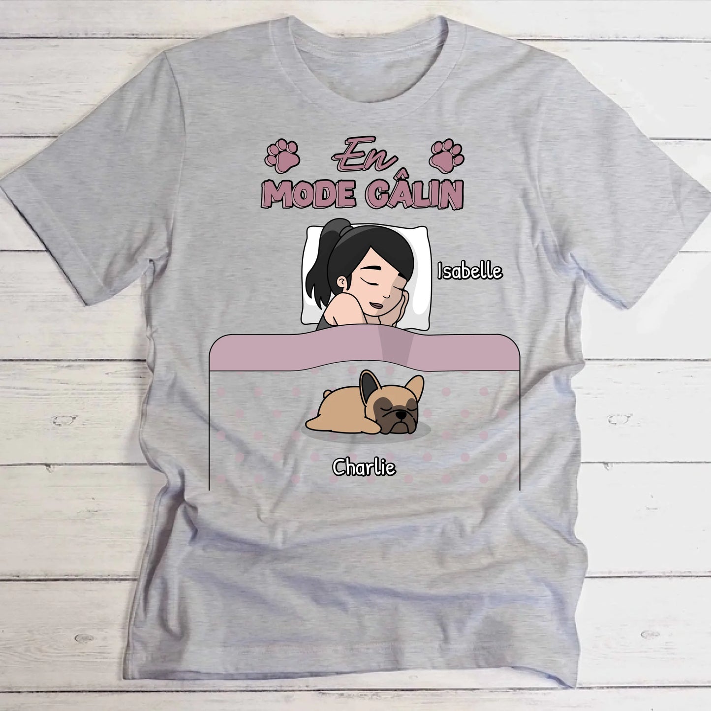 Câlins avec mes amis à poils - T-Shirt personnalisé