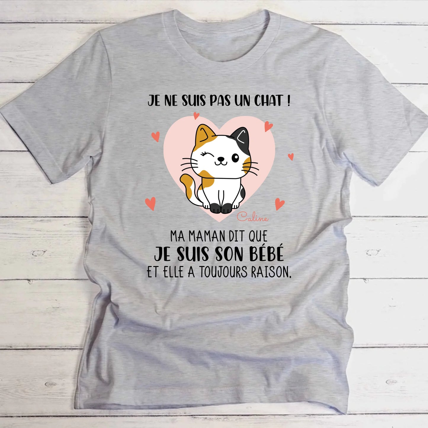 Je ne suis pas un chat - T-Shirt personnalisé