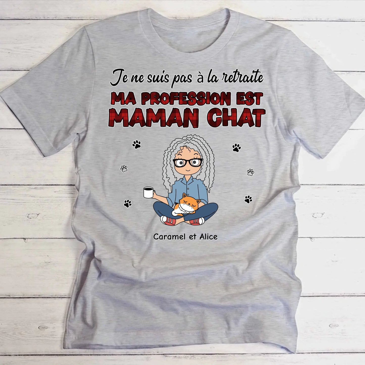 Parent à temps plein - T-Shirt personnalisé