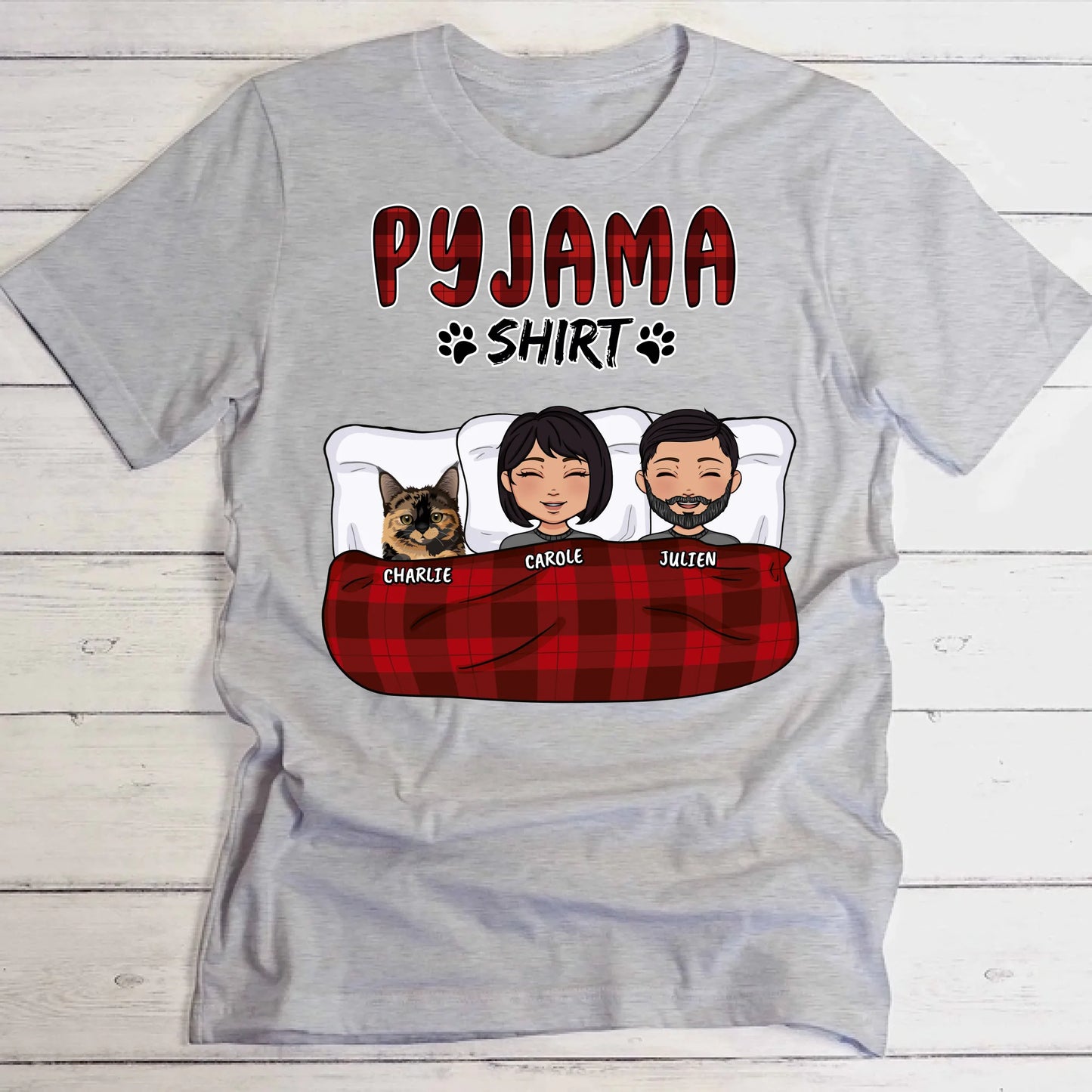 Ma chemise de pyjama (couple) - T-Shirt personnalisé