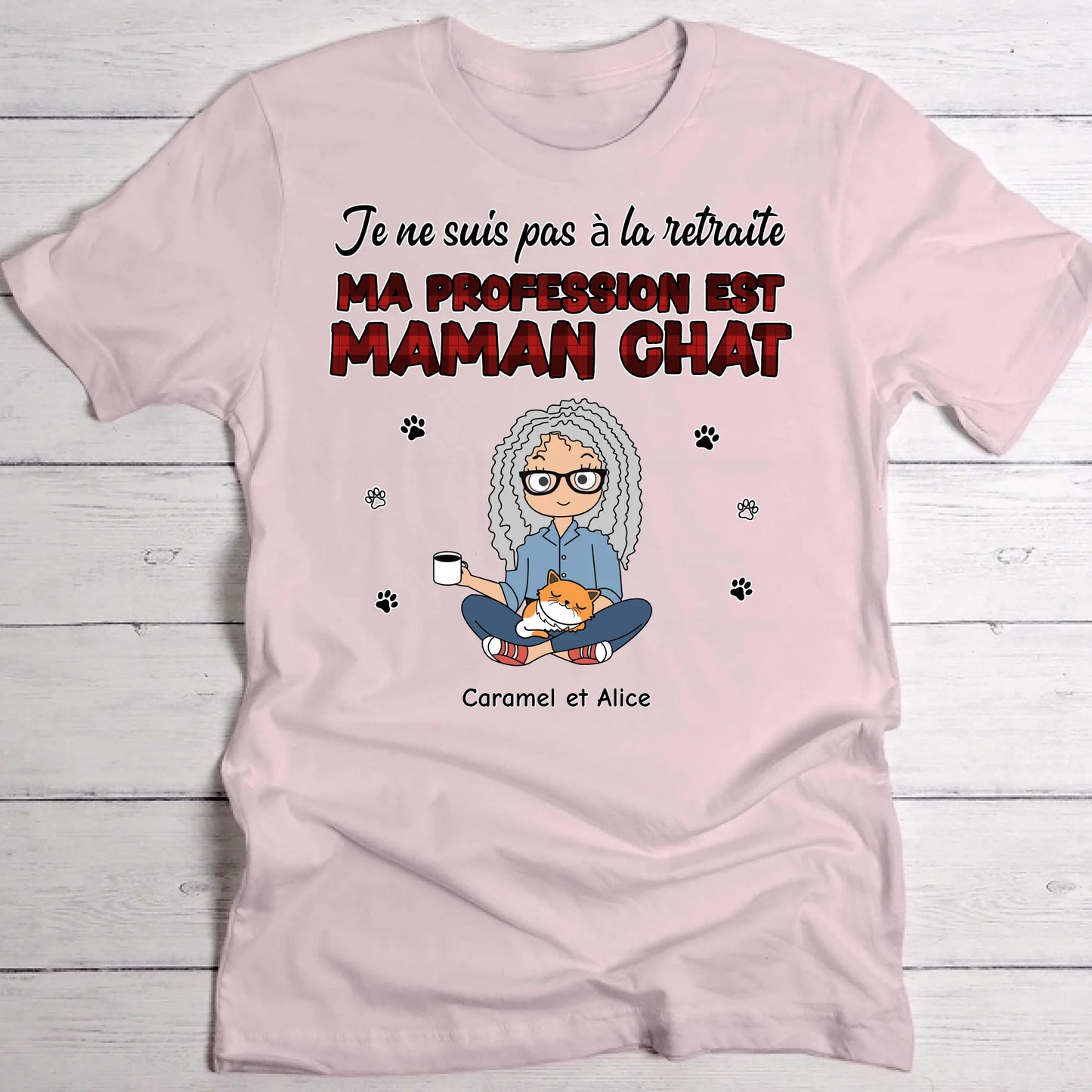 Parent à temps plein - T-Shirt personnalisé