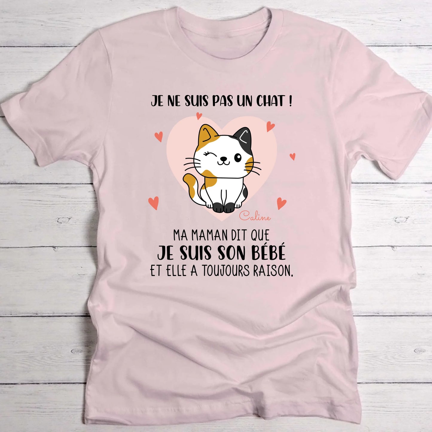 Je ne suis pas un chat - T-Shirt personnalisé