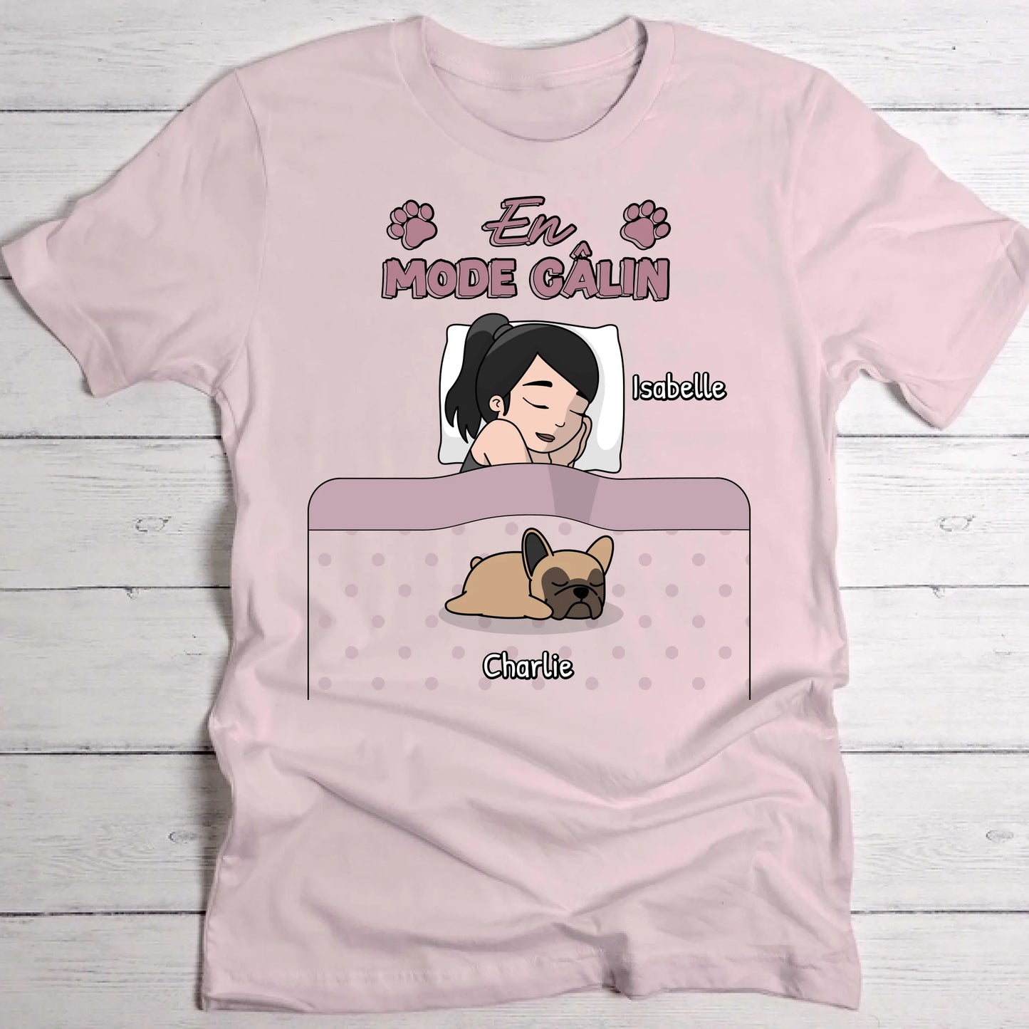 Câlins avec mes amis à poils - T-Shirt personnalisé