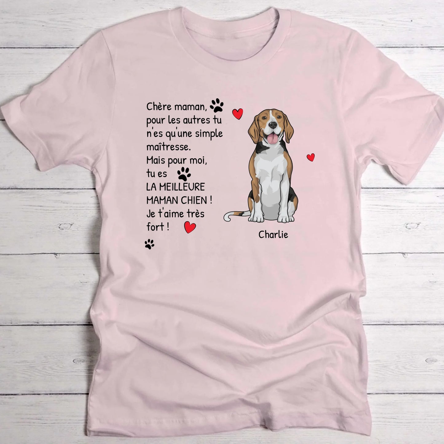 Meilleure maman chien du monde - T-Shirt personnalisé