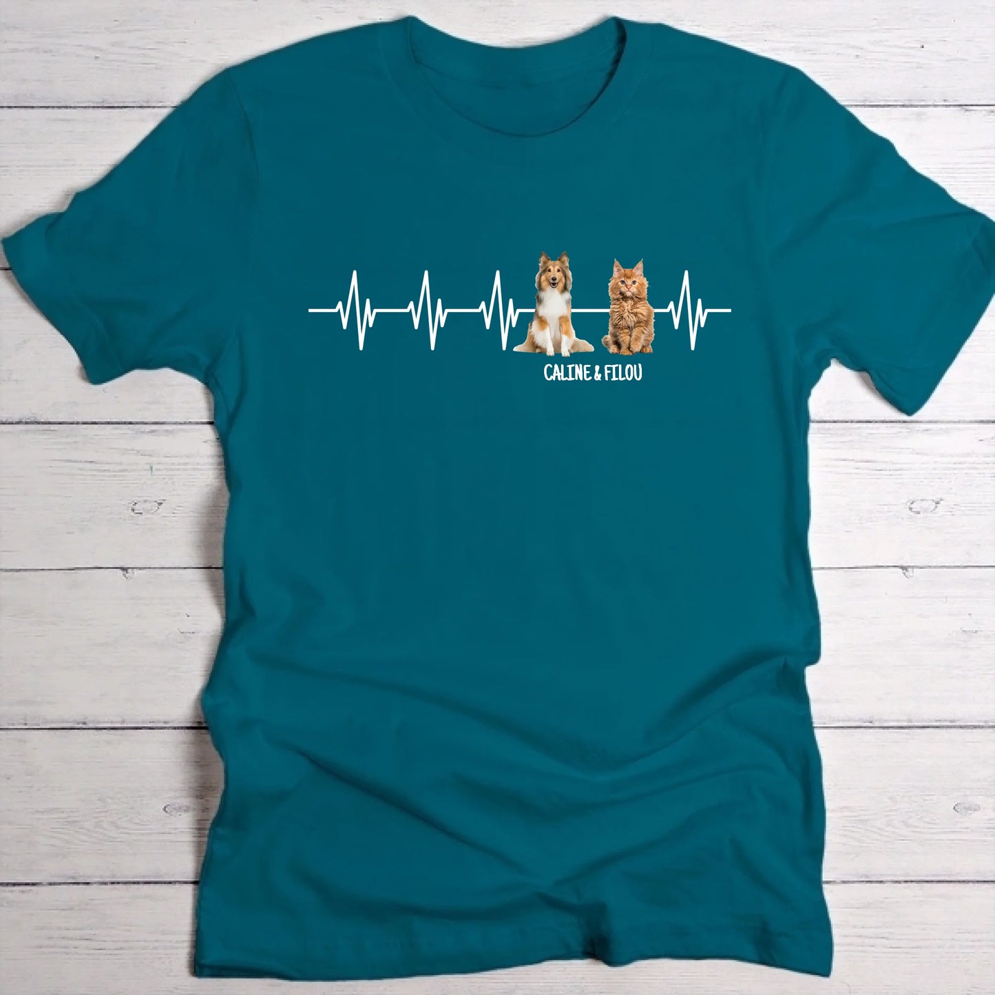 Animaux et battement de cœur - T-Shirt personnalisé