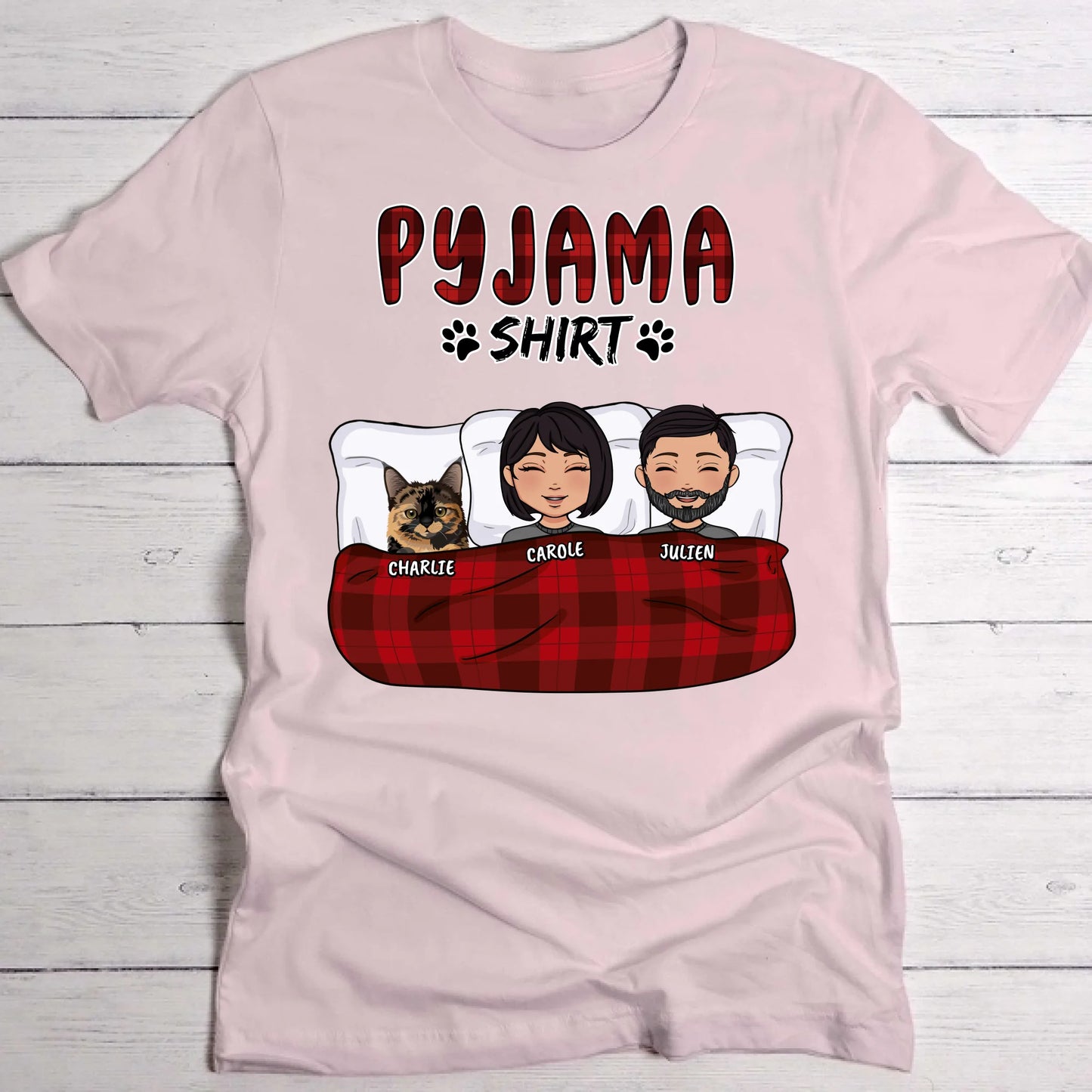 Ma chemise de pyjama (couple) - T-Shirt personnalisé