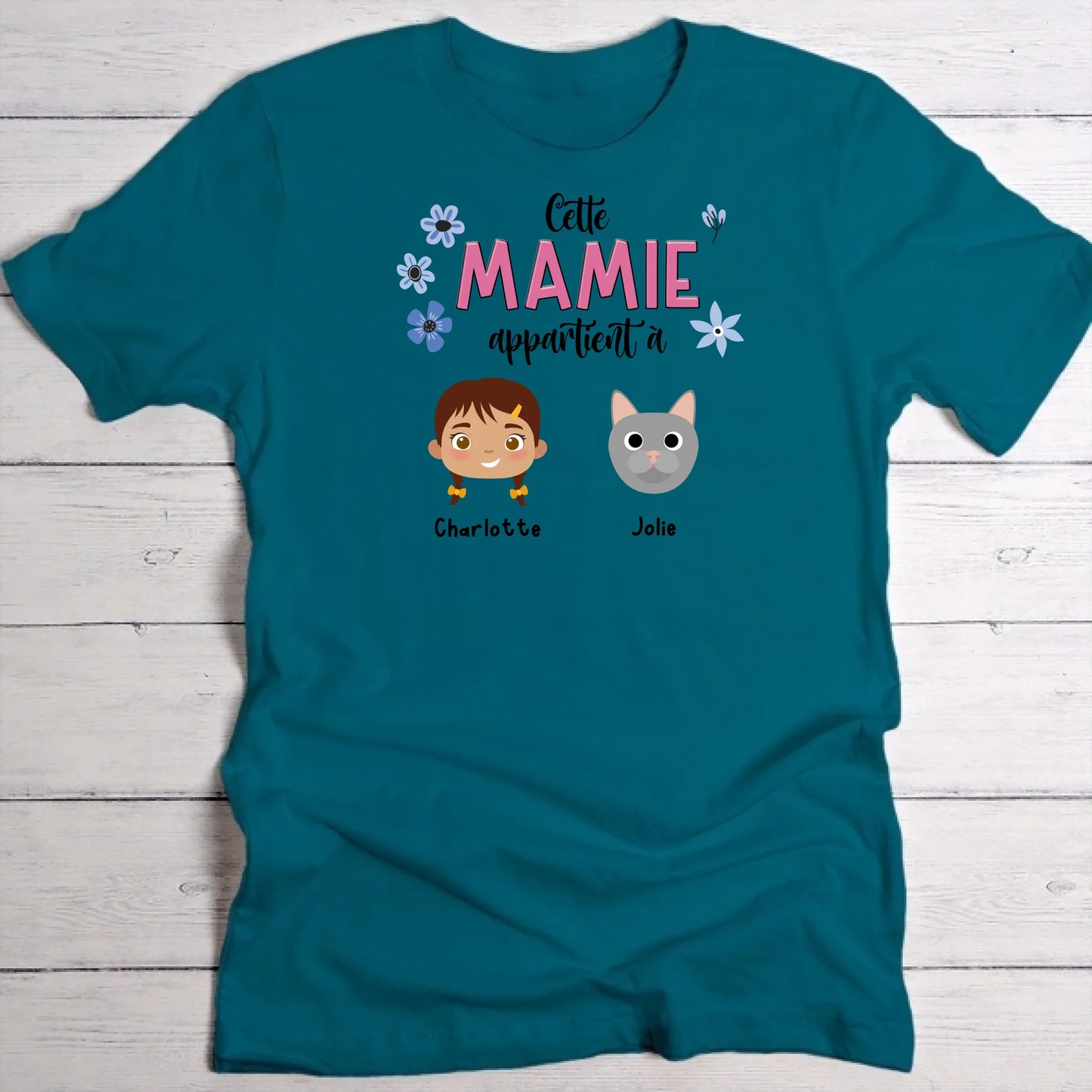 Cette mamie appartient à - T-Shirt personnalisé