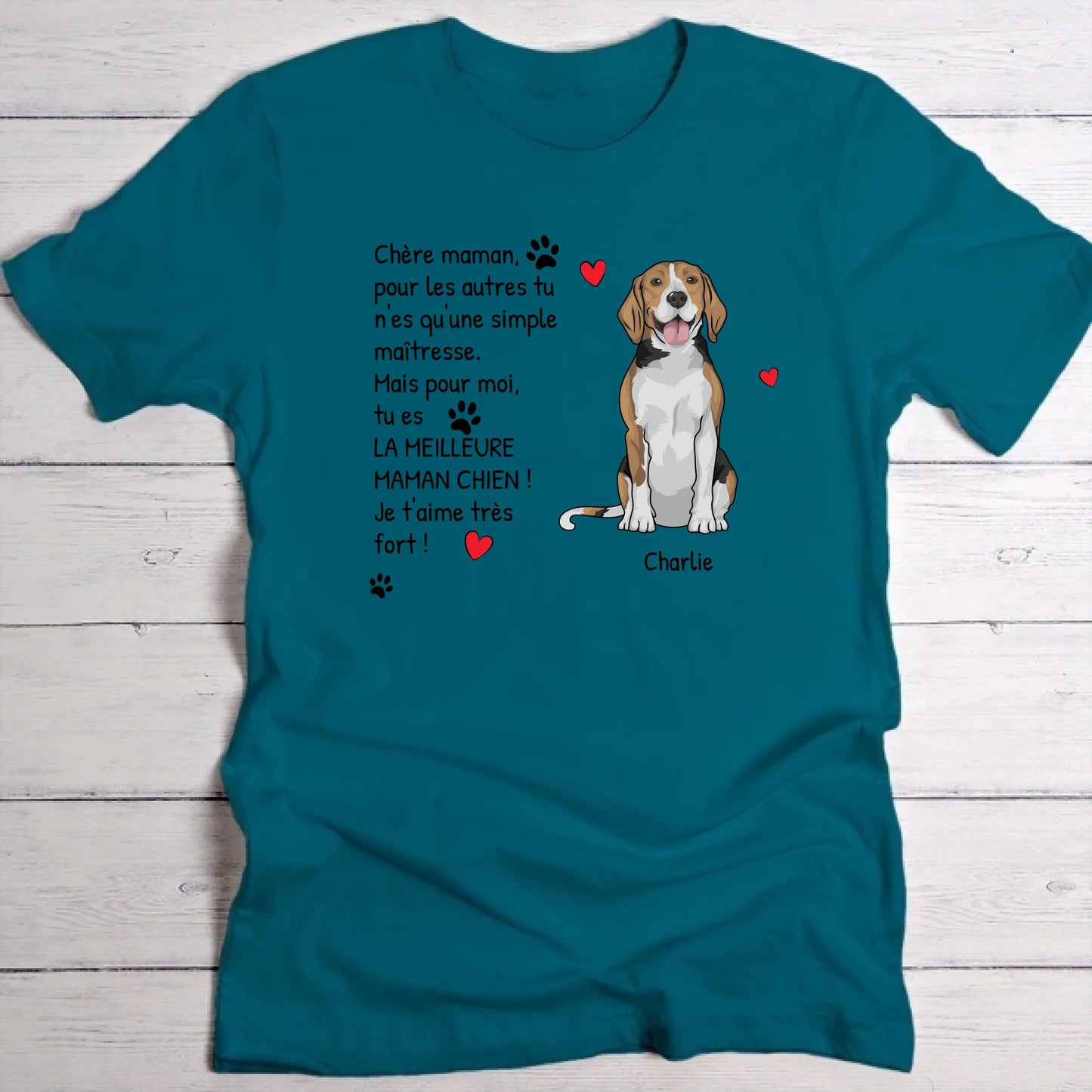 Meilleure maman chien du monde - T-Shirt personnalisé