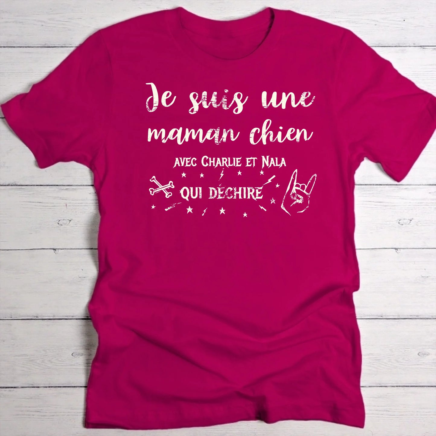 Je suis une maman chien qui déchire - T-Shirt personnalisé