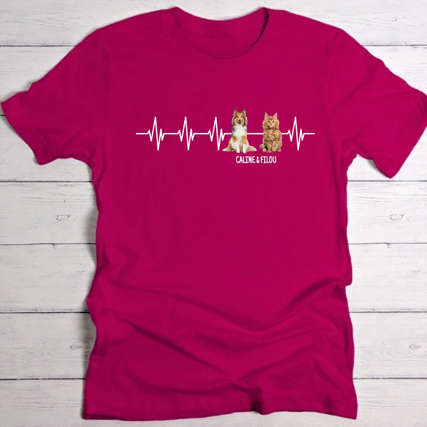 Animaux et battement de cœur - T-Shirt personnalisé