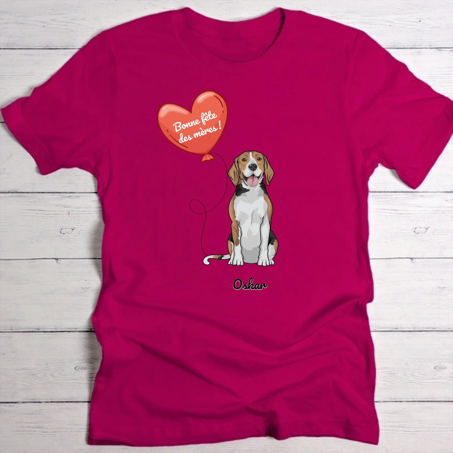 Chien avec ballon - T-Shirt personnalisé