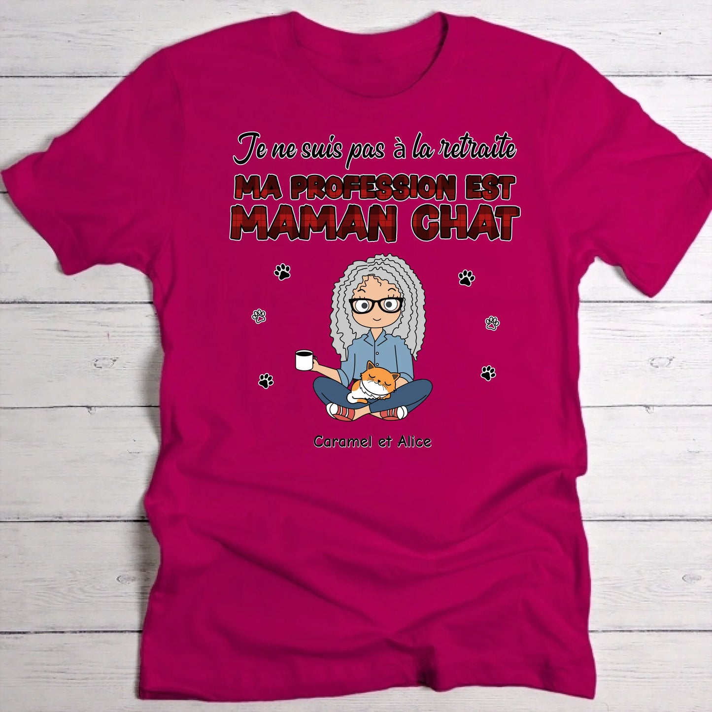 Parent à temps plein - T-Shirt personnalisé