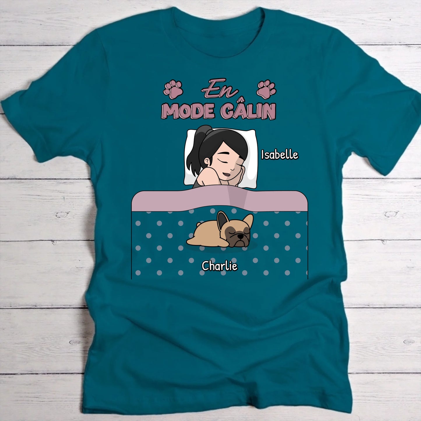 Câlins avec mes amis à poils - T-Shirt personnalisé