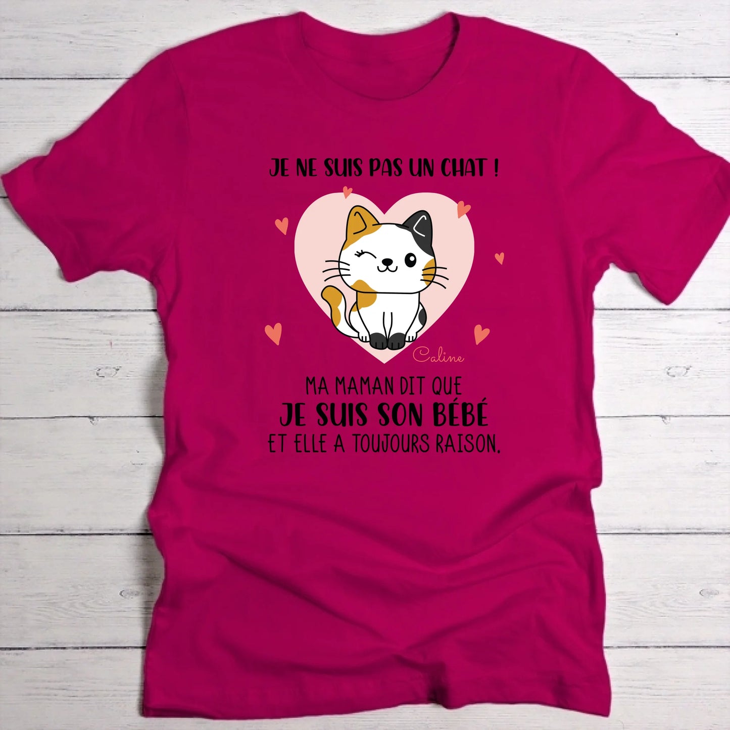 Je ne suis pas un chat - T-Shirt personnalisé