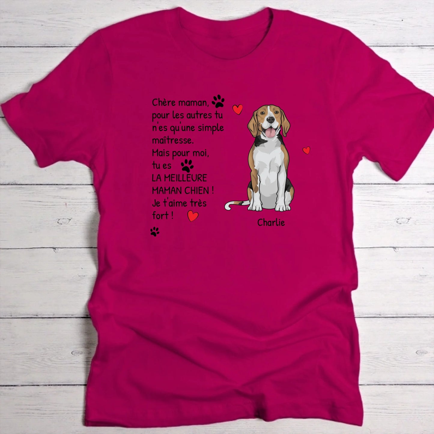 Meilleure maman chien du monde - T-Shirt personnalisé