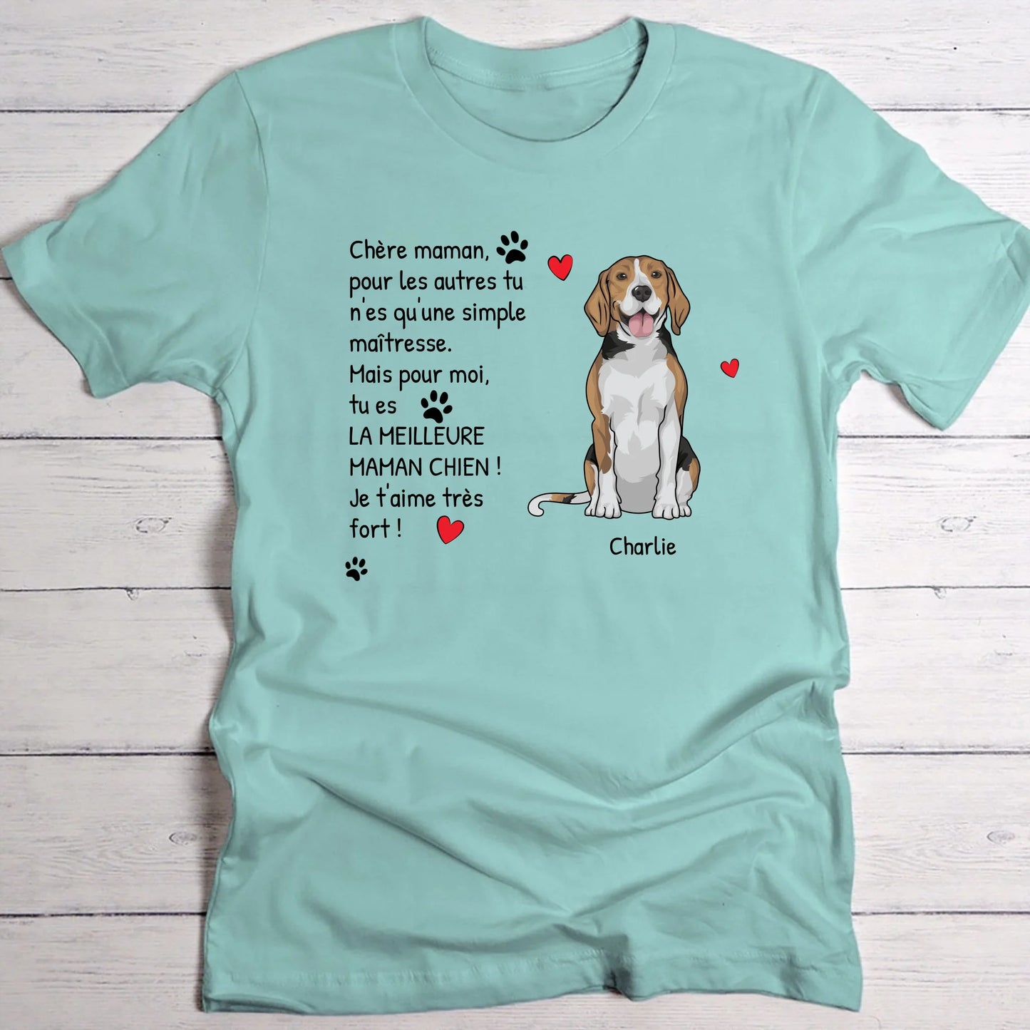 Meilleure maman chien du monde - T-Shirt personnalisé