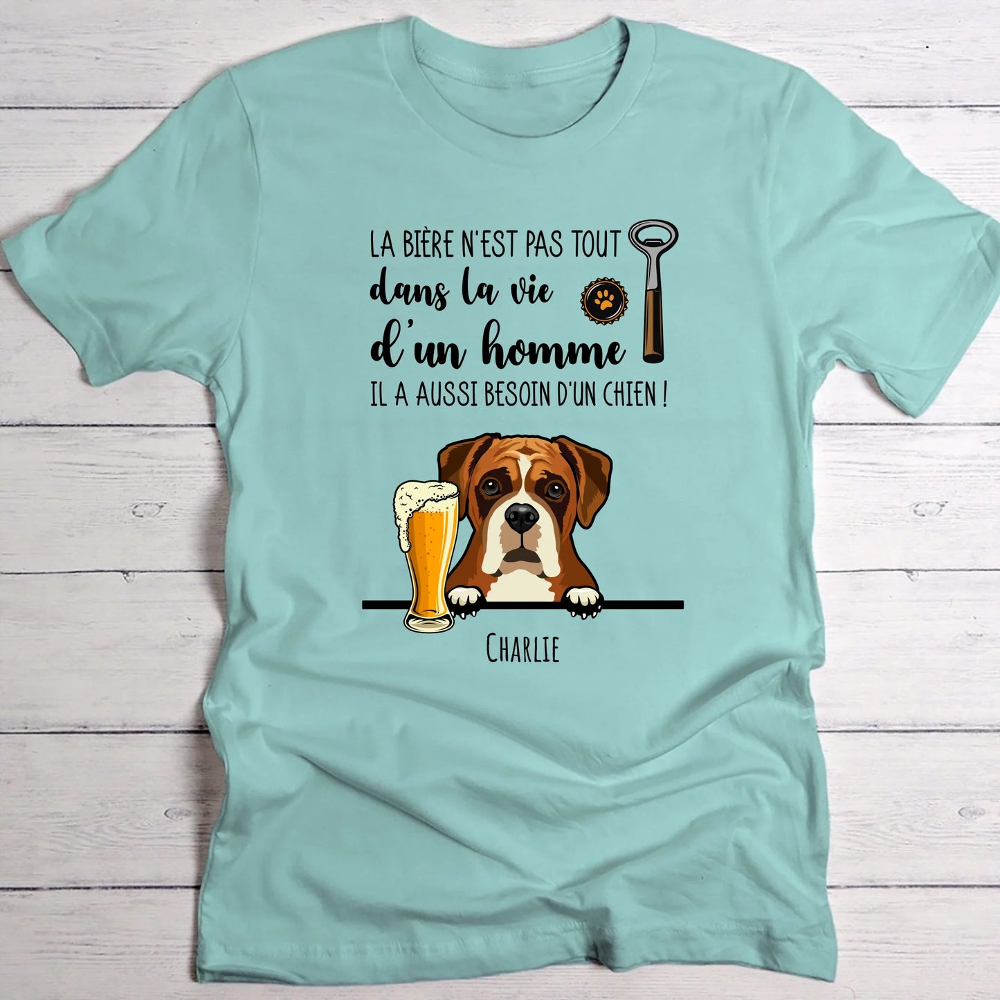 Bière et Wouaf - T-Shirt personnalisé