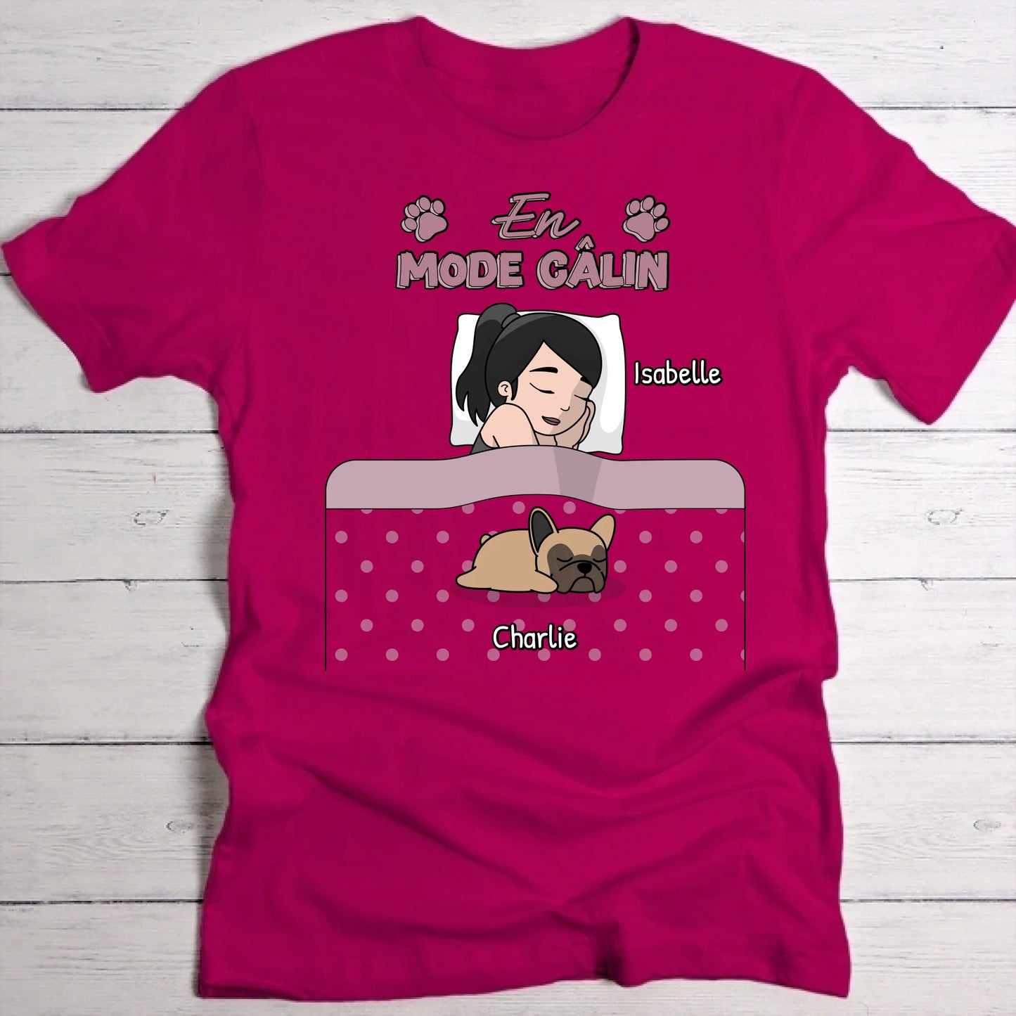 Câlins avec mes amis à poils - T-Shirt personnalisé