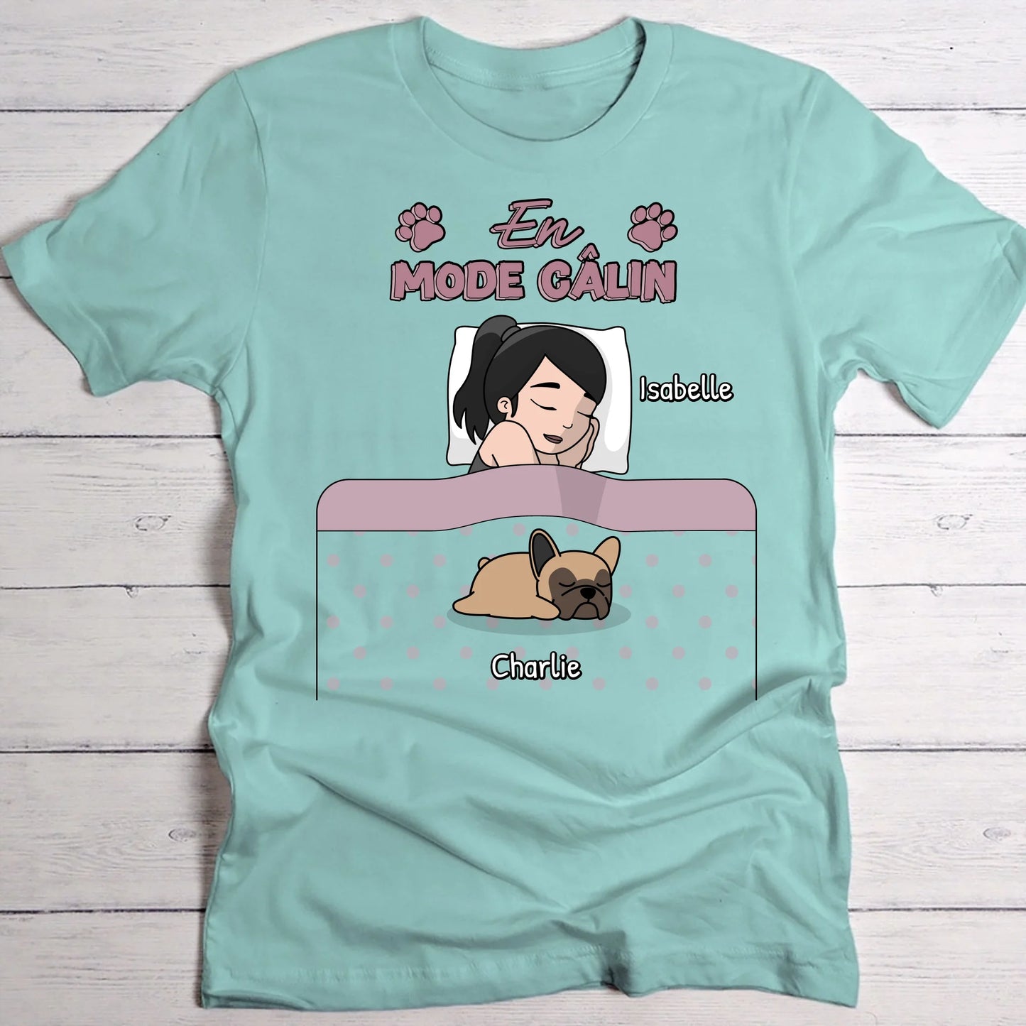 Câlins avec mes amis à poils - T-Shirt personnalisé
