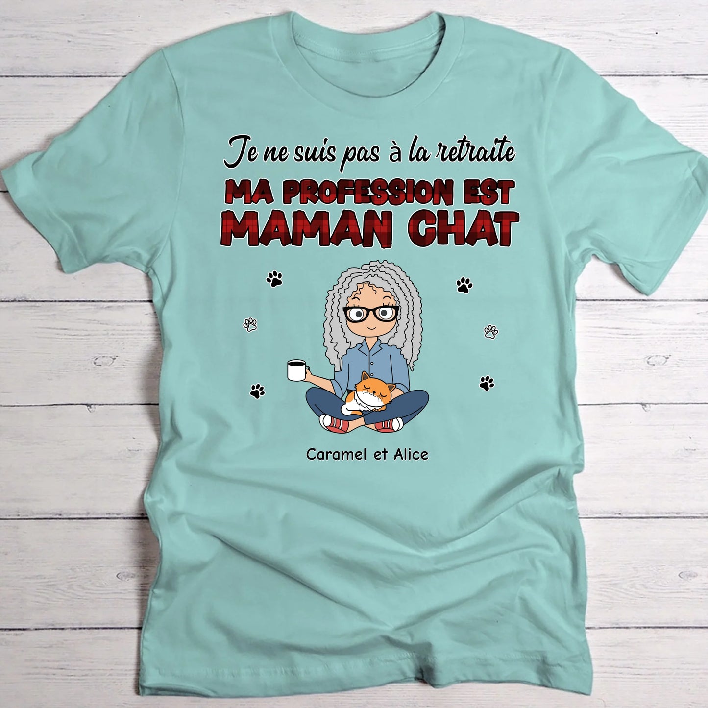 Parent à temps plein - T-Shirt personnalisé