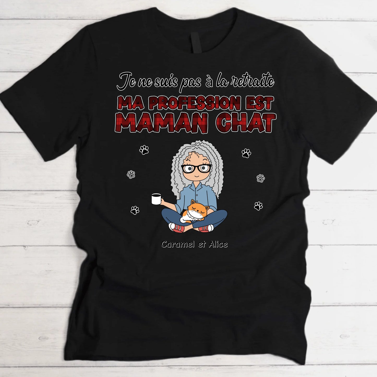 Parent à temps plein - T-Shirt personnalisé