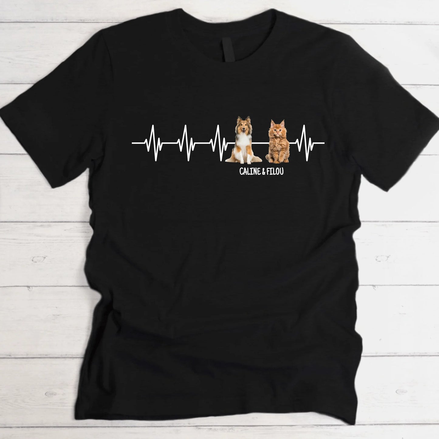 Animaux et battement de cœur - T-Shirt personnalisé