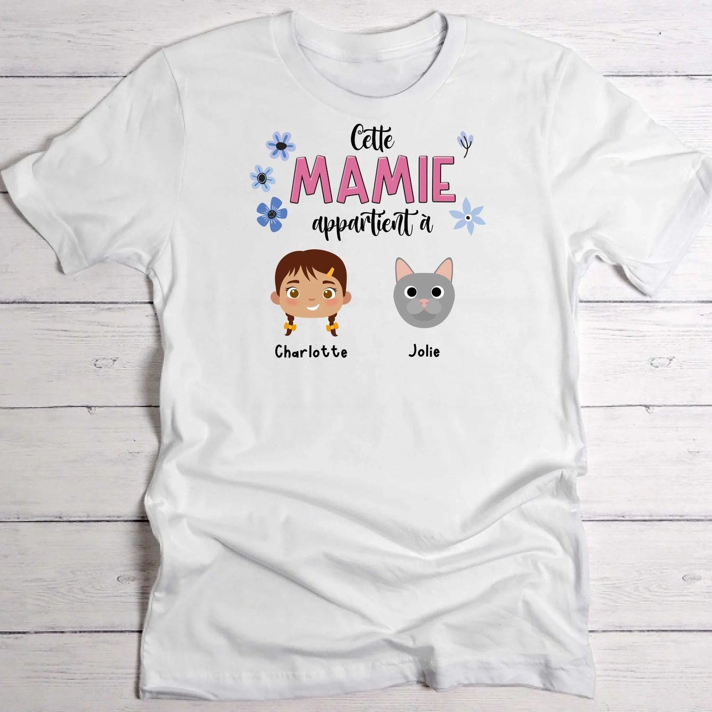 Cette mamie appartient à - T-Shirt personnalisé