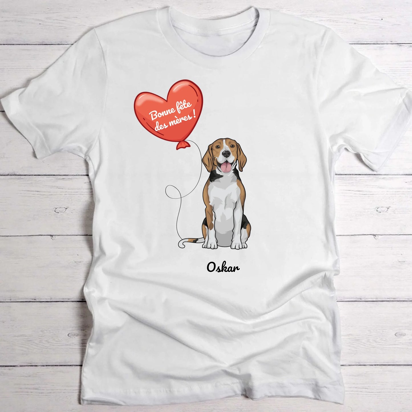 Chien avec ballon - T-Shirt personnalisé