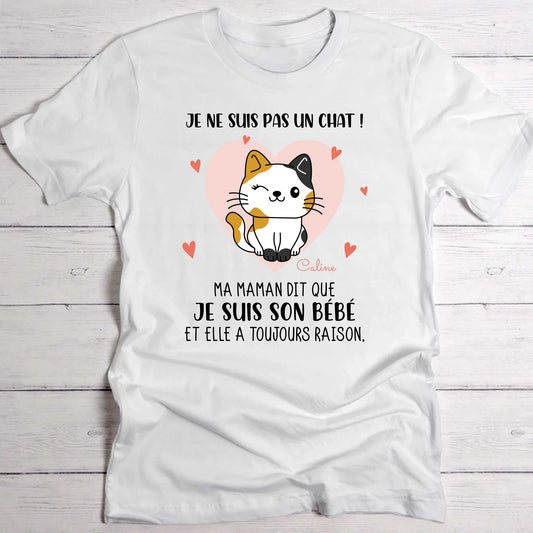 Je ne suis pas un chat - T-Shirt personnalisé