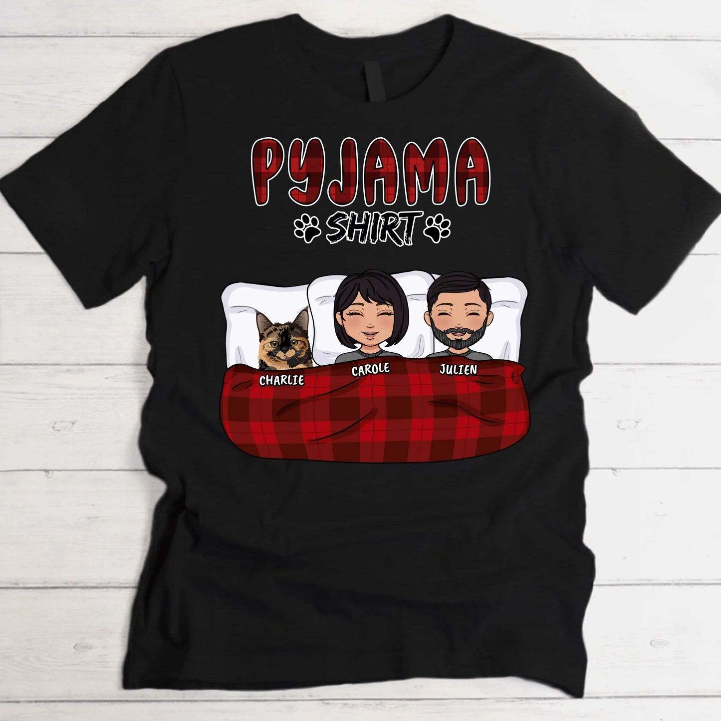 Ma chemise de pyjama (couple) - T-Shirt personnalisé