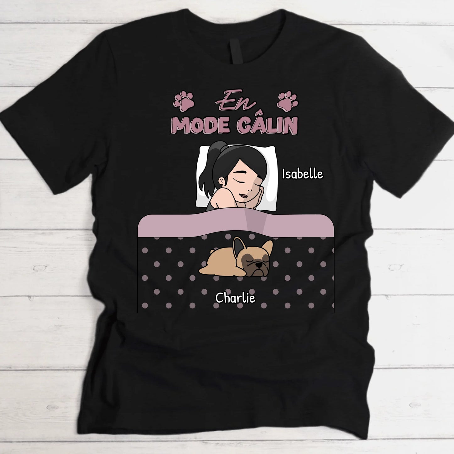 Câlins avec mes amis à poils - T-Shirt personnalisé