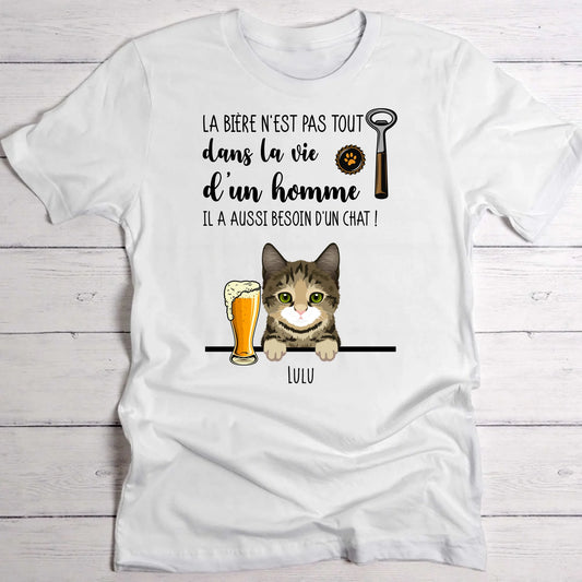 Bière et Miaou - T-Shirt personnalisé