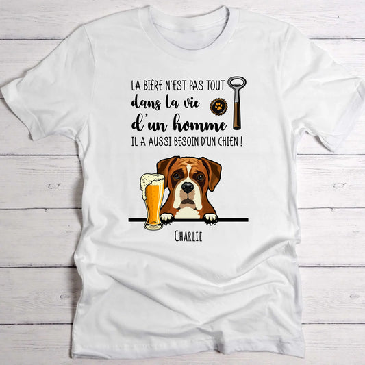 Bière et Wouaf - T-Shirt personnalisé