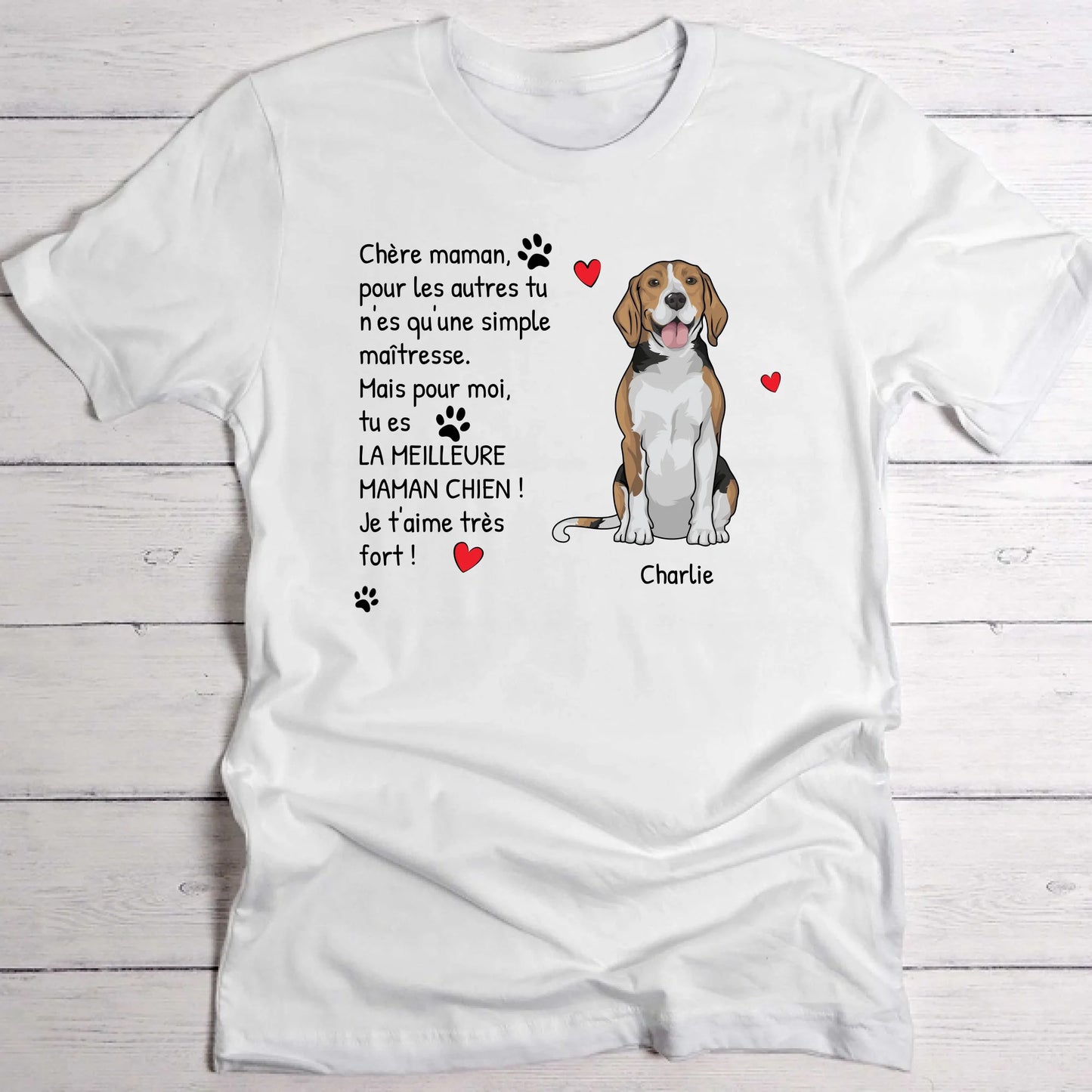 Meilleure maman chien du monde - T-Shirt personnalisé
