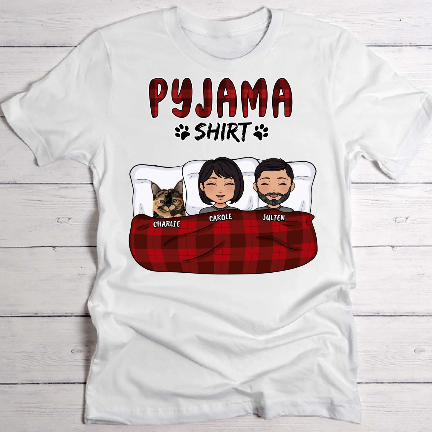 Ma chemise de pyjama (couple) - T-Shirt personnalisé