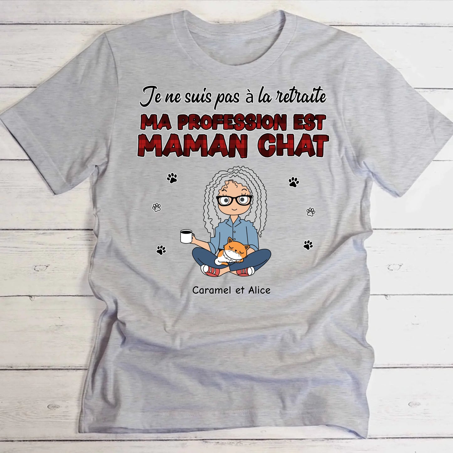 Parent à temps plein - T-Shirt personnalisé