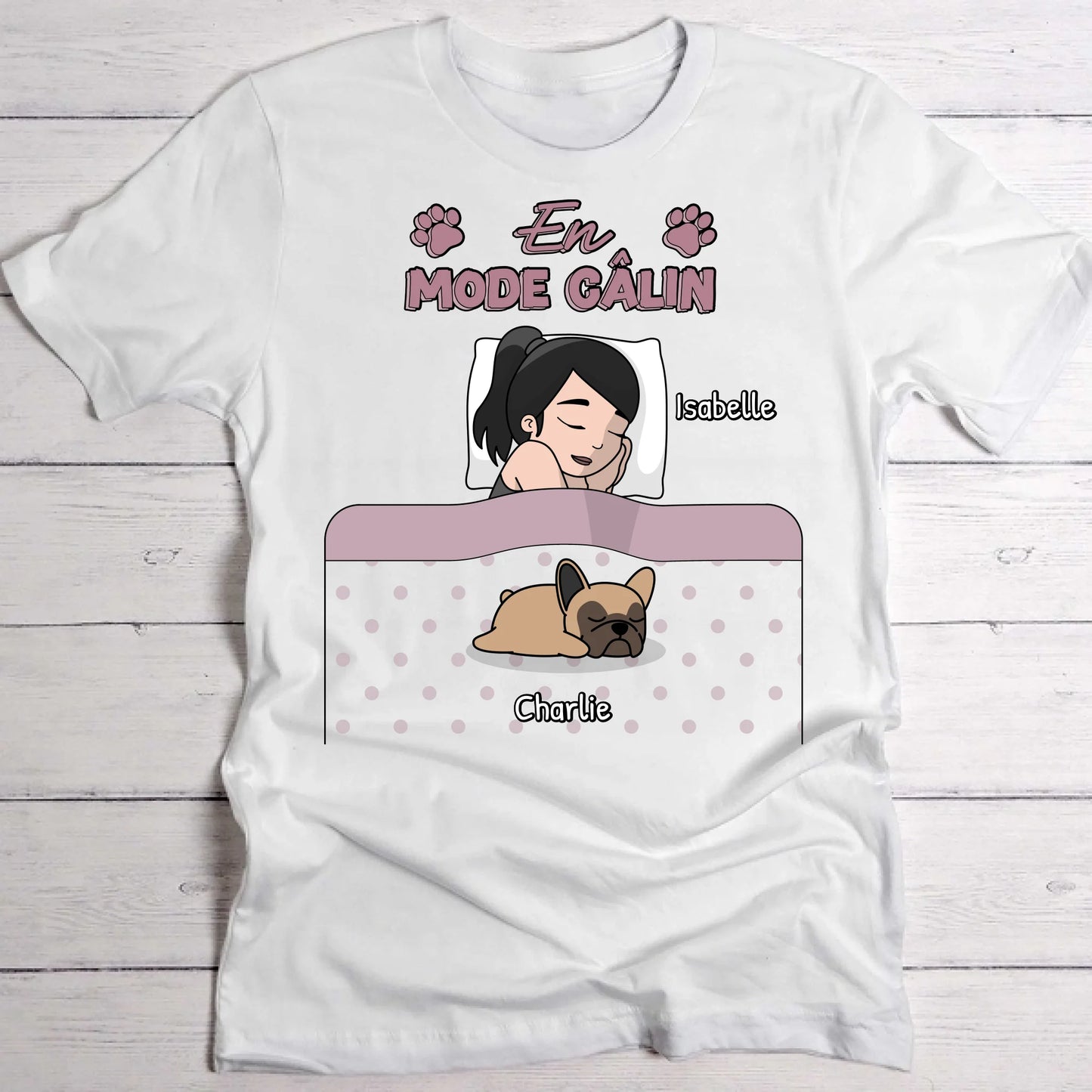 Câlins avec mes amis à poils - T-Shirt personnalisé